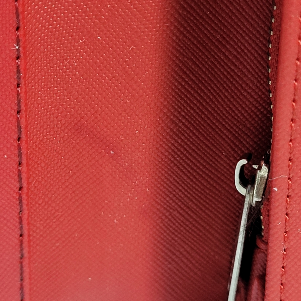 Gucci Ophidia GG Continental Wallet Supreme Canvas Brown/Red Trim W/Blemishes Se - Picture 9 of 16